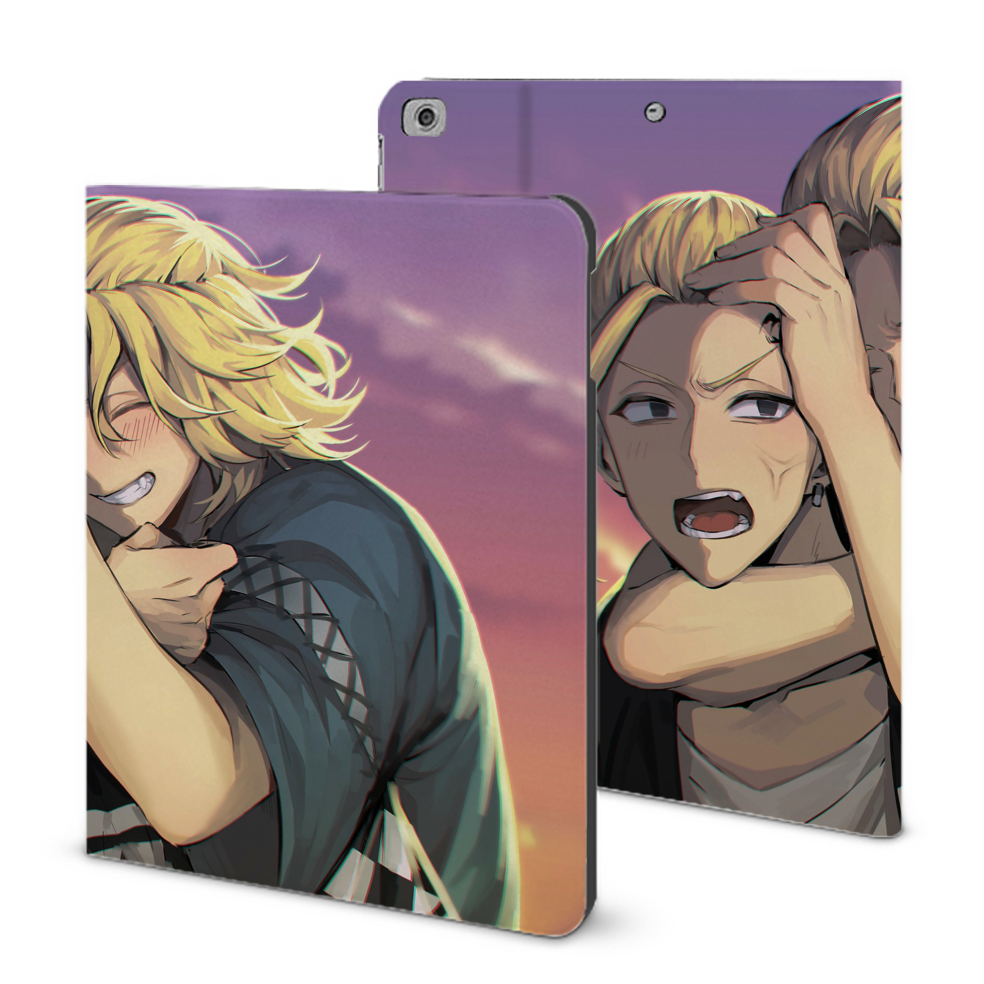 （画像用） 東京リベンジャーズ Tokyo Revengers IPad ケース ブック型 PUレザー TPU 耐衝撃 軽量 薄型 ペン収納なし 全面保護 IPad 各モデル対応